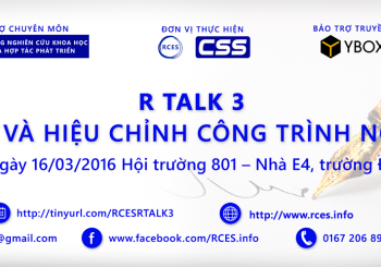 R Talk 3: “Cách viết và hiệu chỉnh công trình nghiên cứu”