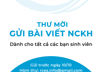 THƯ MỜI GỬI BÀI VIẾT NGHIÊN CỨU KHOA HỌC SINH VIÊN